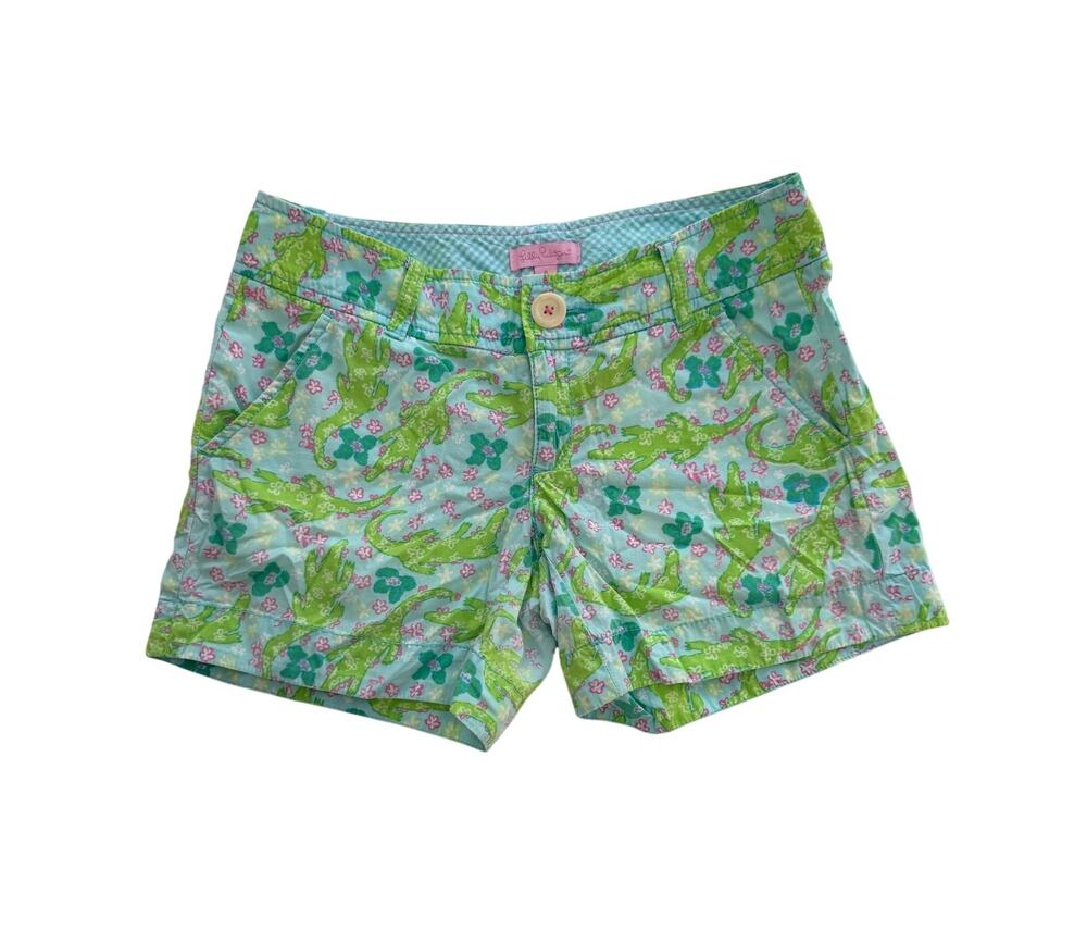 Lily Pulitzer Shorts Alligators Women's Size 0 Flaw